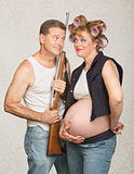 Adorable Eccentric Pregnant Couple
