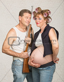 Adorable Eccentric Pregnant Couple