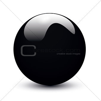Black glossy ball