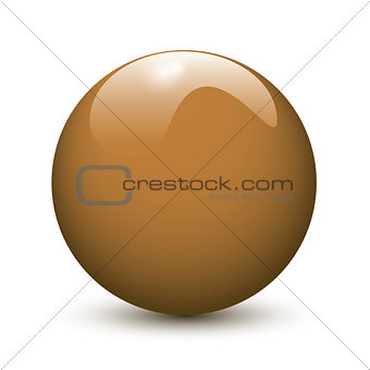 Brown glossy ball