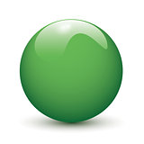 Green glossy ball