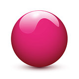 Pink glossy ball