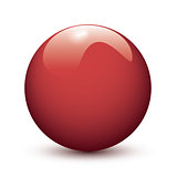 Red glossy ball