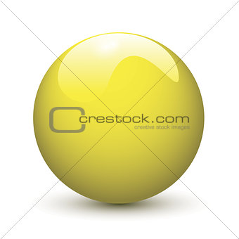 Yellow glossy ball