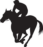 Horse Racing Silhouette