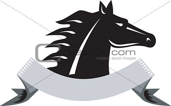Angry Horse Head Side Retro
