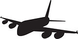Commercial Jet Plane Airline Silhouette 