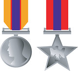 Military Bravery Medal of Honor Isolated