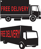 Free Delivery Truck Retro