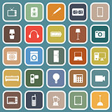 Electrical Machine flat icons on blue background