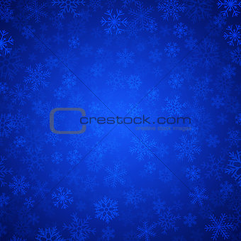 vector blue background with snowflakes