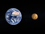 Planets Earth and Mercury
