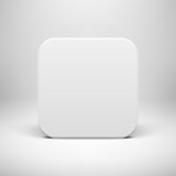 White Abstract Blank App Icon Template