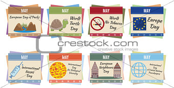World holidays. May 