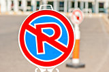 sign no parking near the airport, Antalya