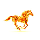 Running fire horse.