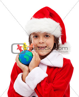 Merry christmas for all the world concept