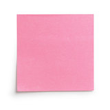 pink sticky note with shadow