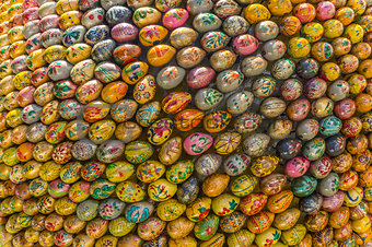 Multicolored easter eggs of the Kiev Pechersk Lavra