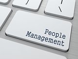White Keyboard with People Management Button.