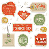 Stickers and Labels for Christmas and New Year