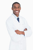 Portrait of a smiling male doctor with arms crossed