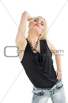 Portrait of casual woman posing
