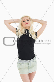 Portrait of a beautiful casual blond