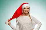 young xmas blond girl