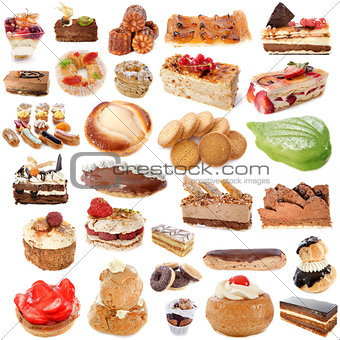 group of cakes