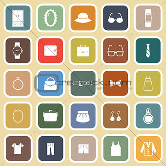 Dressing flat icons on brown background