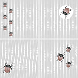 gray background with beetles