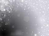 Silver background with snowflakes