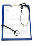 Clipboard and Stethoscope