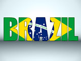 Brazil 2014 Letters with Brazilian Flag