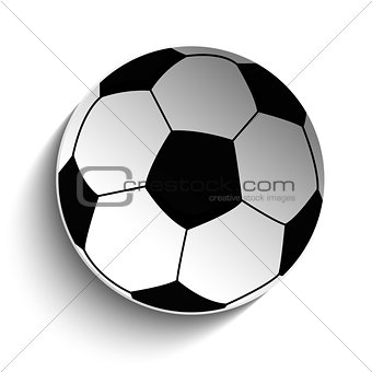 Soccer Football Ball Icon with Shadow