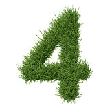 Arabic numeral made ​​of grass