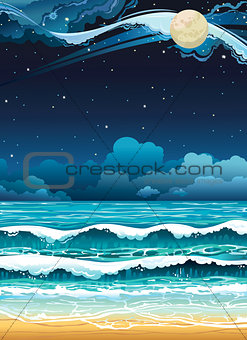 Night seascape.