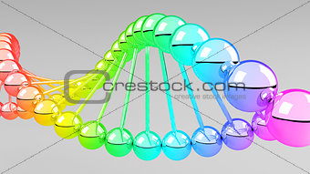 Digital illustration of dna structure in 3d.