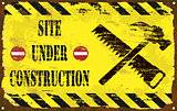 Under Construction Enamel Sign