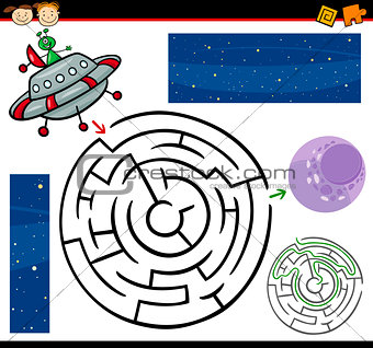 cartoon maze or labyrinth game