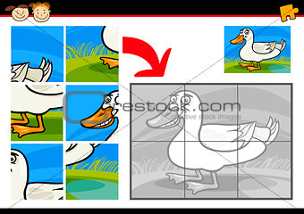 cartoon duck jigsaw puzzle game