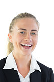 Portrait of cheerful young businesswoman