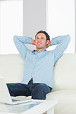 Handsome casual man relaxing with crossed arms