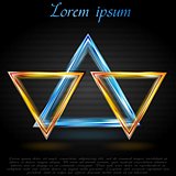 Vector shiny triangles background