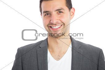 Stylish smiling man looking at camera