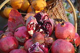 Basket of pomegranate
