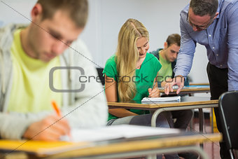 Teacher with students in the classroom