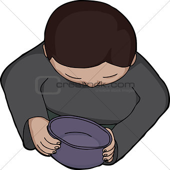 Person Holding Empty Bowl