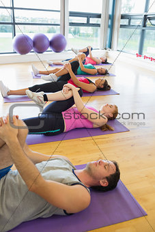 People doing the supine wind release posture